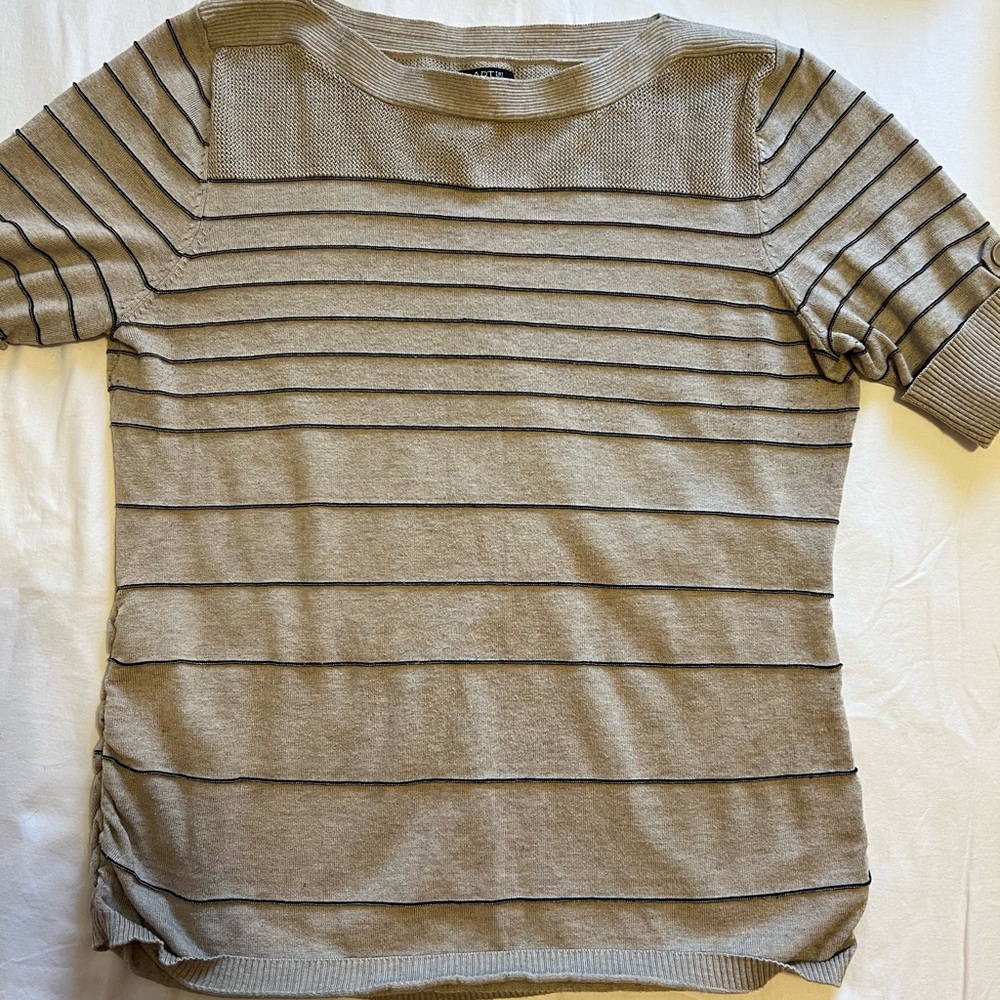 Apt. 9 Women's Short Sleeve Khaki sweater